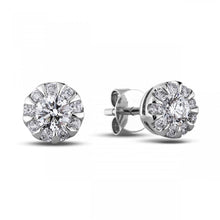 Afbeelding in Gallery-weergave laden, GIA-gecertificeerd Echte 4,02 Ct Sprankelende Ronde Geslepen Echt Diamanten Dames Oorknopjes Wit Goud