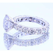 Afbeelding in Gallery-weergave laden, 3 Karaat Ronde Natuurlijk Diamanten Verlovingsring Met 4 Tanden