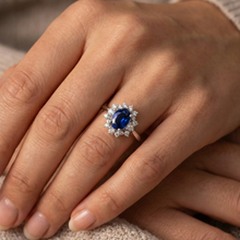 Afbeelding in Gallery-weergave laden, echte round diamant 3karaat ring op wit