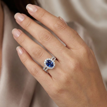 Afbeelding in Gallery-weergave laden, echte round diamant 3karaat ring profielweergave