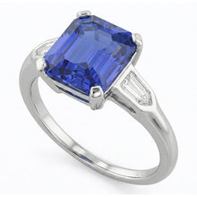 Afbeelding in Gallery-weergave laden, echte emerald smaragd 3karaat ring zijaanzicht