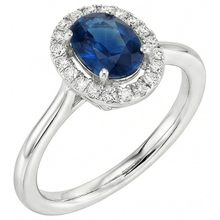 Afbeelding in Gallery-weergave laden, 4.10 Ct Ceylon blauwe saffier Natuurlijke echte diamanten ( niet in een laboratorium gekweekt ) trouwring wit goud 14k