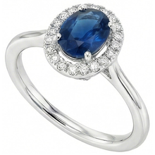 Afbeelding in Gallery-weergave laden, 4.10 Ct Ceylon blauwe saffier Natuurlijke echte diamanten ( niet in een laboratorium gekweekt ) trouwring wit goud 14k