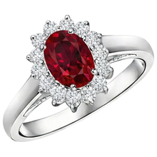 Afbeelding in Gallery-weergave laden, echte round robijn 4.25karaat ring close-up detail
