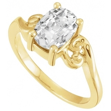 Afbeelding in Gallery-weergave laden, Solitaire Ring 14K Geelgoud met Fijne Diamant – vooraanzicht