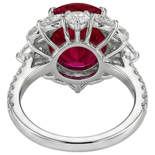 Afbeelding in Gallery-weergave laden, echte round robijn 4.50karaat ring op wit