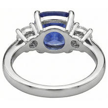 Afbeelding in Gallery-weergave laden, echte round tanzaniet 3.01karaat ring met diamantaccenten