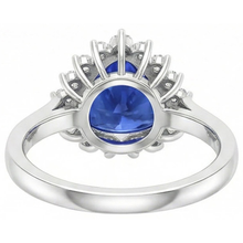 Afbeelding in Gallery-weergave laden, echte trillion saffier 4.60karaat ring profielweergave