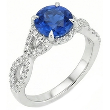 Afbeelding in Gallery-weergave laden, 4.85 ct Sri Lanka blauwe saffier halo Natuurlijke echte diamanten ( niet in een laboratorium gekweekt ) ring wit goud