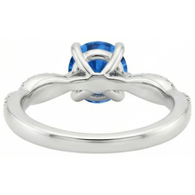 Afbeelding in Gallery-weergave laden, echte round saffier 4.90karaat ring op wit