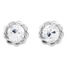 Afbeelding in Gallery-weergave laden, 4 Karaat Echt Diamanten Oorknopjes Bezel set Oude Geslepen Sieraden Gedraaide Stijl
