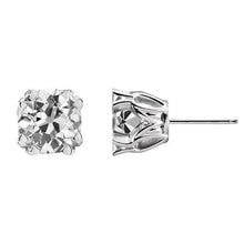 Afbeelding in Gallery-weergave laden, 4 Karaat Oude Mijnwerker Echt Diamanten Oorknopjes Set Push Backs