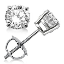 Afbeelding in Gallery-weergave laden, 4 Prong Set Solitaire Ronde Diamanten Stud Earring Goud 14K 1.5 Ct. - harrychadent.nl