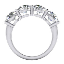 Afbeelding in Gallery-weergave laden, 4 Stenen Ronde Natuurlijk Diamant Ring