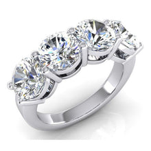Afbeelding in Gallery-weergave laden, 4 Stenen Ronde Natuurlijk Diamant Ring