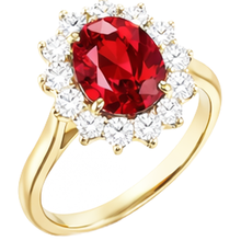 Afbeelding in Gallery-weergave laden, echte round robijn 4karaat ring close-up detail