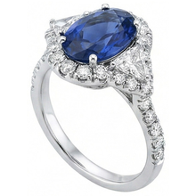 Afbeelding in Gallery-weergave laden, echte round diamant 4karaat ring close-up detail