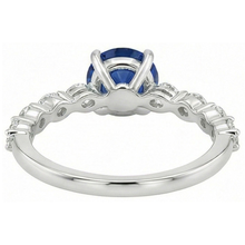 Afbeelding in Gallery-weergave laden, echte marquise saffier 2karaat ring op wit