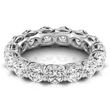 Afbeelding in Gallery-weergave laden, Briljant Rond Geslepen Eternity Band in 14 Karaat Witgoud – vooraanzicht