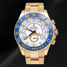 Afbeelding in Gallery-weergave laden, Rolex Yacht-Master II 116688 Witte Wijzerplaat 44 mm Blauwe Keramische Lunette 18K Geelgoud Horloge