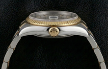 Afbeelding in Gallery-weergave laden, snel ingesteld Rolex-horloge oesterband Geen gaten Datumjust Rolex tweekleurige snel ingesteld