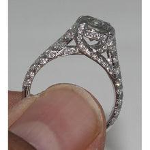 Afbeelding in Gallery-weergave laden, 4 Karaat Echt Diamanten Micro Pave Jubileumring Wit Goud