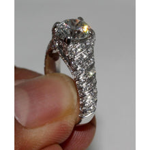 Afbeelding in Gallery-weergave laden, 4 Karaat Echt Diamanten Micro Pave Jubileumring Wit Goud