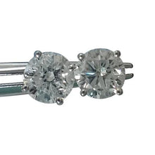 Afbeelding in Gallery-weergave laden, 4 Karaat Echt Diamanten Paar Ronde Stud Solitaire Oorbellen Wit Goud 14k