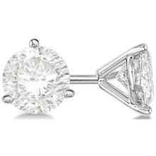 Afbeelding in Gallery-weergave laden, 4 Karaats 3 Pennenset Solitaire Ronde Echt Diamanten Oorbel