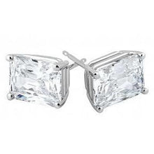 Afbeelding in Gallery-weergave laden, 4 Karaats Solitaire Stralende Geslepen Echt Diamanten Oorknopjes Wit Goud 14K