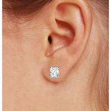 Afbeelding in Gallery-weergave laden, 4 Karaats Solitaire Stralende Geslepen Echt Diamanten Oorknopjes Wit Goud 14K