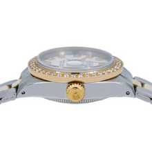 Afbeelding in Gallery-weergave laden, Datumjust Rolex dameshorloge tweekleurige Oester-armband met diamanten wijzerplaat