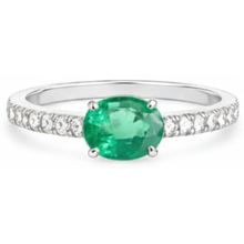 Afbeelding in Gallery-weergave laden, echte round smaragd 4.25karaat ring close-up detail