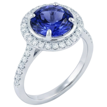 Afbeelding in Gallery-weergave laden, 4,25 karaat tanzaniet en Natuurlijke echte diamanten ( niet in een laboratorium gekweekt ) ring wit goud 14K