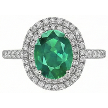 Afbeelding in Gallery-weergave laden, echte round diamant 4.35karaat ring zijaanzicht