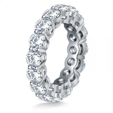 Afbeelding in Gallery-weergave laden, 4,80 Karaat Ronde Echt Diamanten Trouwring Ring Witgouden Sieraden
