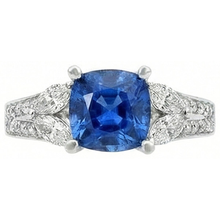 Afbeelding in Gallery-weergave laden, 5.10 ct Ceylon blauwe saffier en Natuurlijke echte diamanten ( niet in een laboratorium gekweekt ) ring wit goud 14k