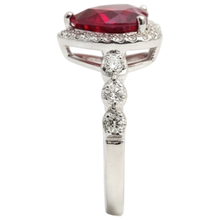 Afbeelding in Gallery-weergave laden, echte round diamant 5.50karaat ring met diamantaccenten