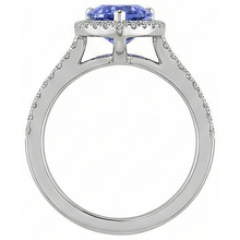 Afbeelding in Gallery-weergave laden, echte round tanzaniet 5.75karaat ring op wit