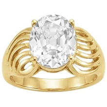 Afbeelding in Gallery-weergave laden, Briljant Old Mine Slijpvorm Solitaire Ring in 14K Geelgoud – vooraanzicht