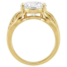 Afbeelding in Gallery-weergave laden, Solitaire Ring 14K Geelgoud met Briljant – profielaanzicht