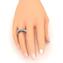Afbeelding in Gallery-weergave laden, 5 Karaat Prinses Echt Diamant 3/4 Eeuwigheid Band Dames Gouden Sieraden