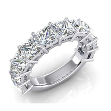 Afbeelding in Gallery-weergave laden, 5 Karaat Prinses Echt Diamant 3/4 Eeuwigheid Band Dames Gouden Sieraden