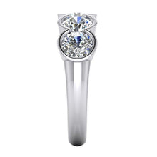 Afbeelding in Gallery-weergave laden, 5 Stenen Halve Ring Ronde Echt Diamanten Band 3 Karaat