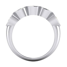 Afbeelding in Gallery-weergave laden, 5 Stenen Halve Ring Ronde Echt Diamanten Band 3 Karaat