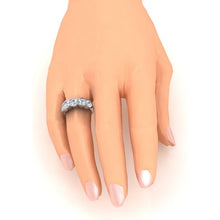 Afbeelding in Gallery-weergave laden, 5 Stenen Halve Ring Ronde Echt Diamanten Band 3 Karaat