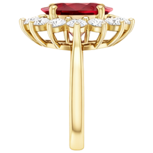Afbeelding in Gallery-weergave laden, echte round robijn 5karaat ring certificaat
