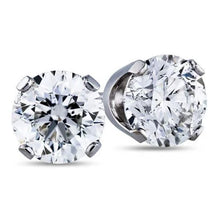 Afbeelding in Gallery-weergave laden, 5 Karaat Sprankelende Ronde Geslepen Echt Diamanten Oorknopjes Wit Goud 14K