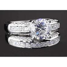 Afbeelding in Gallery-weergave laden, 5,50 Karaats Kanaalset Ronde Echt Diamanten Jubileumring Wit Goud 14K
