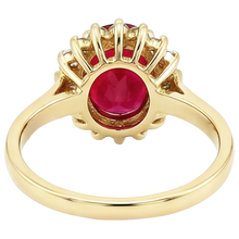 Afbeelding in Gallery-weergave laden, echte round robijn 5.75karaat ring op wit